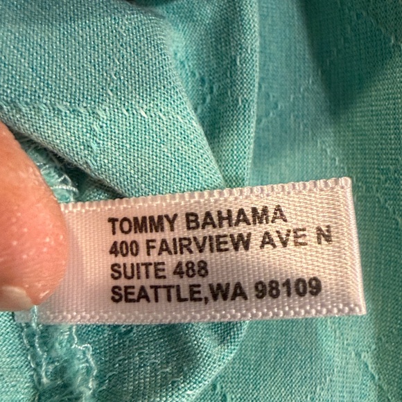 Tommy Bahama Men's Teal Polo Shirt - Picture 8 of 10